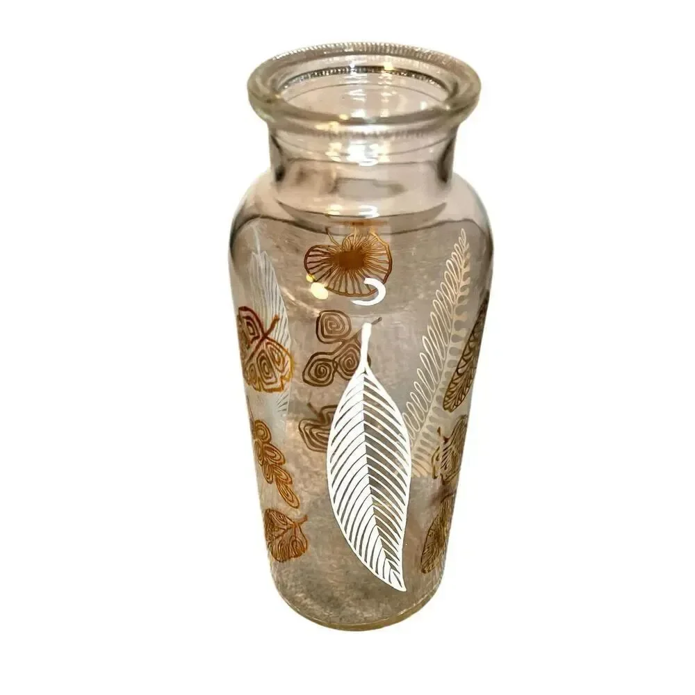 Vintage Cresca 1956 Pascall Sweets Candy MCM Gold Apothecary Jar Leaf (No Lid)
